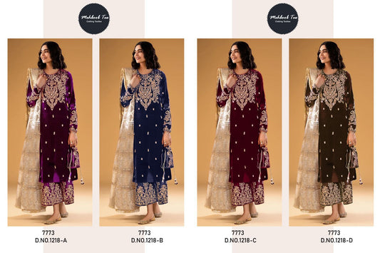 1218 Mehboob Tex Velvet Suits