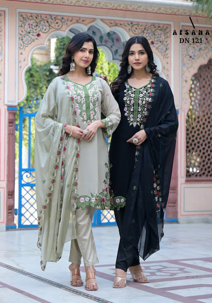 121 Afsana Georgette Readymade Pant Style Suits