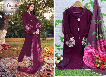 121 Zarqash Fox Georgette Pakistani Readymade Suits