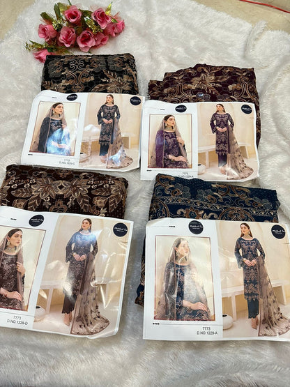 1229 Mehboob Tex Georgette Pakistani Salwar Suits