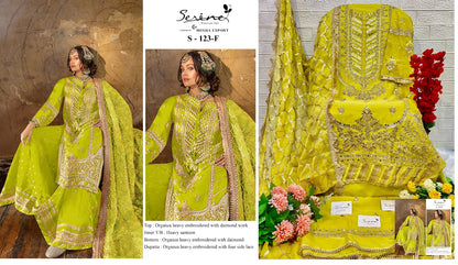 123-Ef Serine Organza Pakistani Salwar Suits