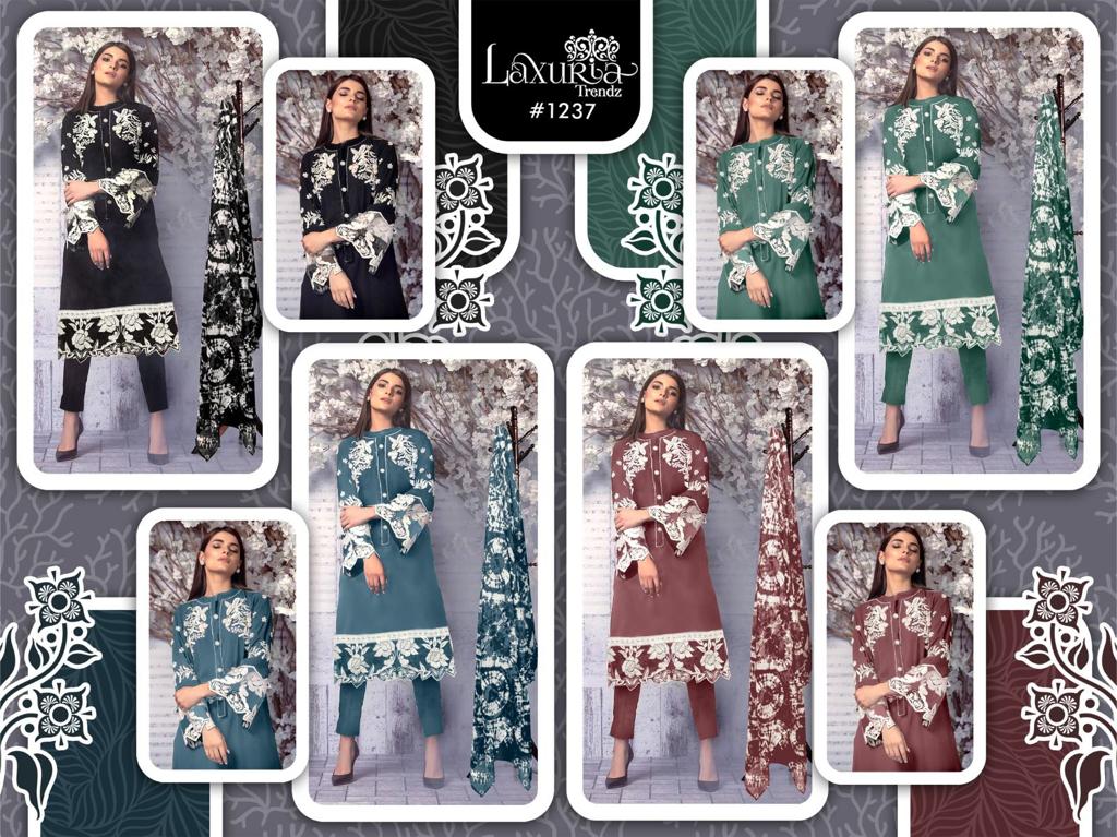 1237 Colors Laxuria Trendz Georgette Pakistani Readymade Suits
