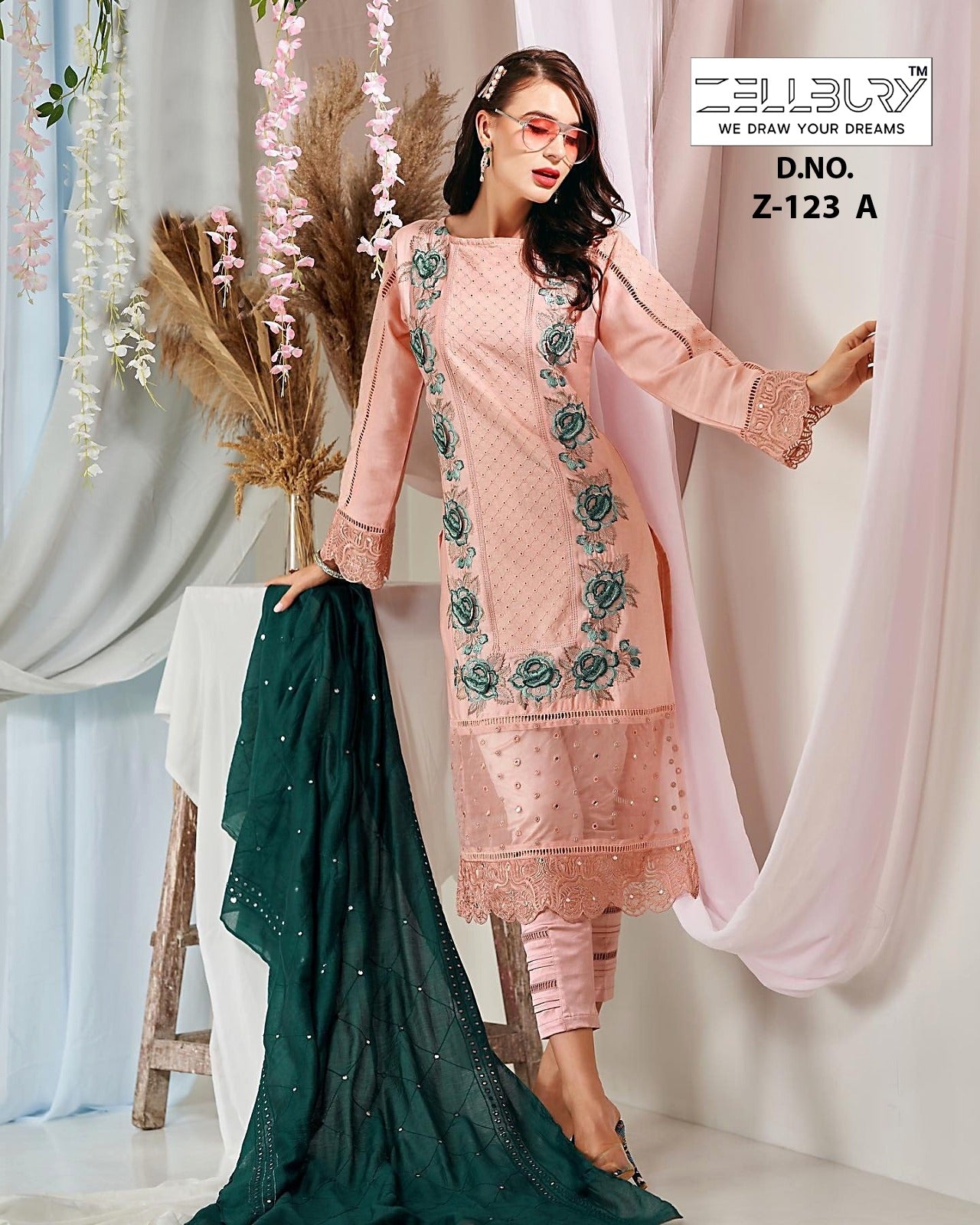 123 Zellbury Georgette Pakistani Readymade Suits