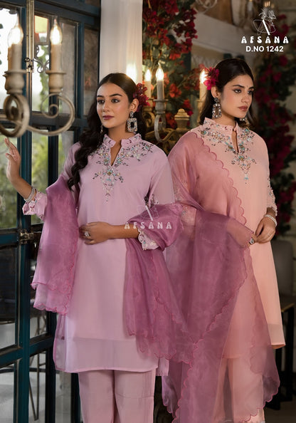 1242 Afsana Georgette Readymade Pant Style Suits