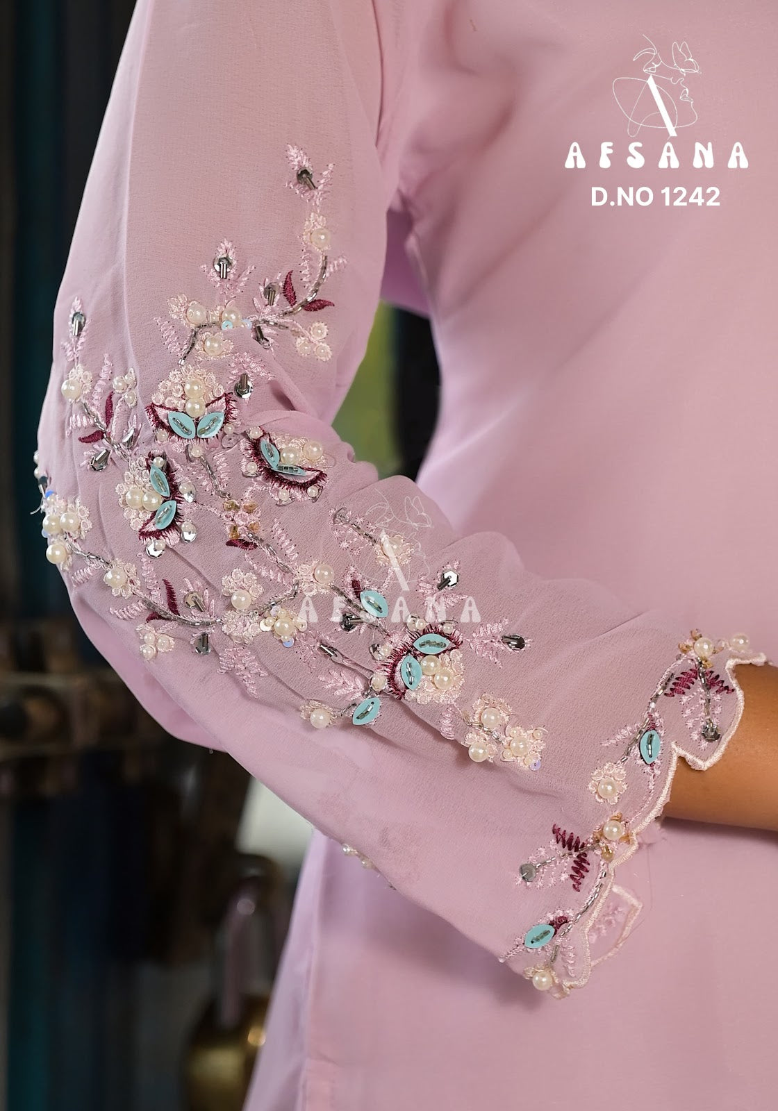 1242 Afsana Georgette Readymade Pant Style Suits