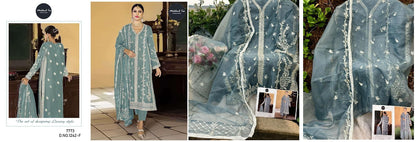 1242 Mehboob Tex Organza Pakistani Salwar Suits