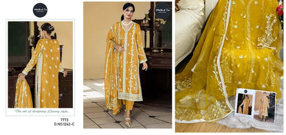 1242 Mehboob Tex Organza Pakistani Salwar Suits