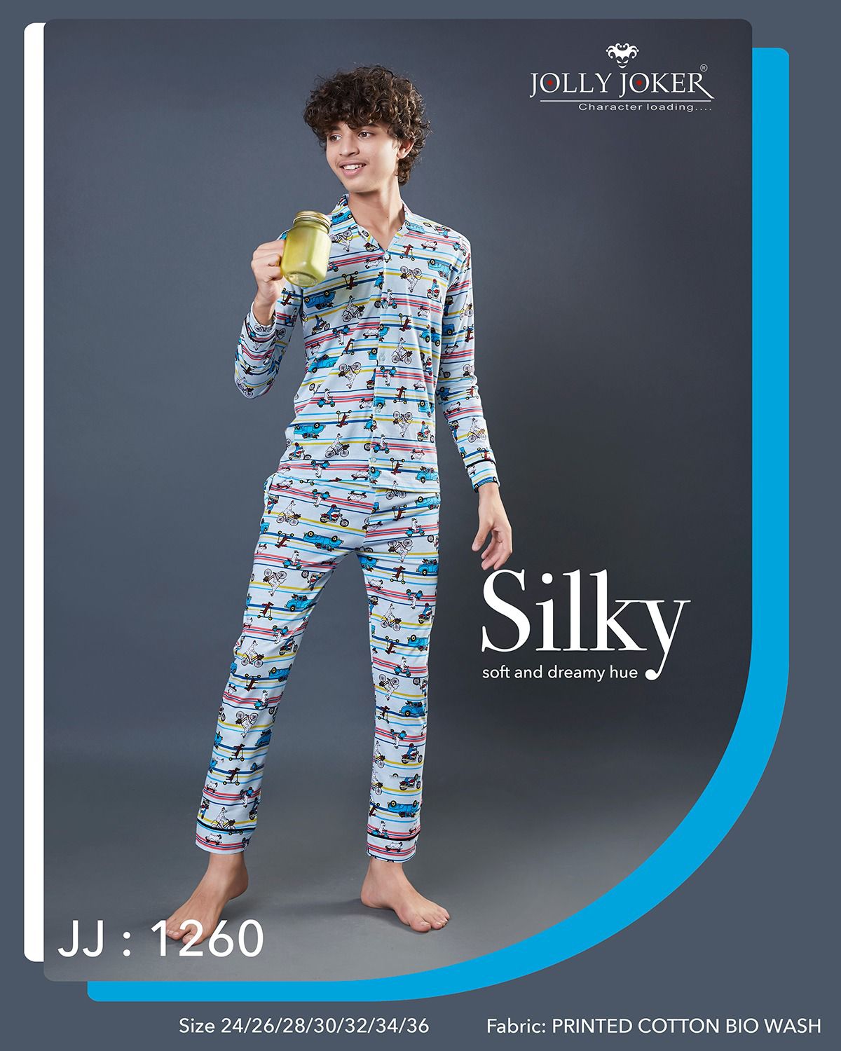 1260 Jolly Joker Cotton Boys Night Suits