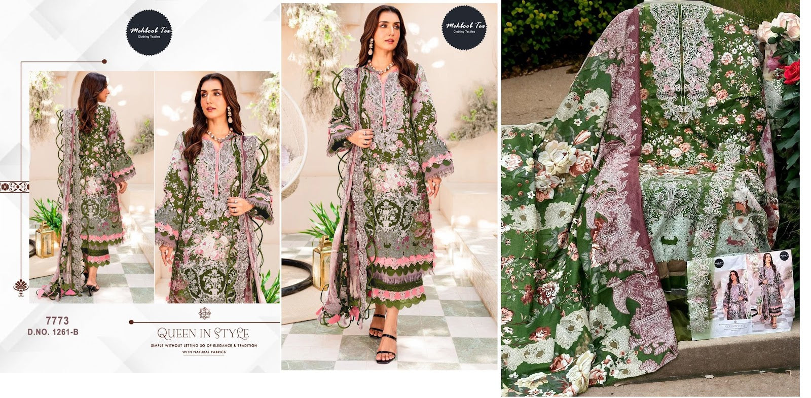 1261 Mehboob Tex Cotton Pakistani Patch Work Suits