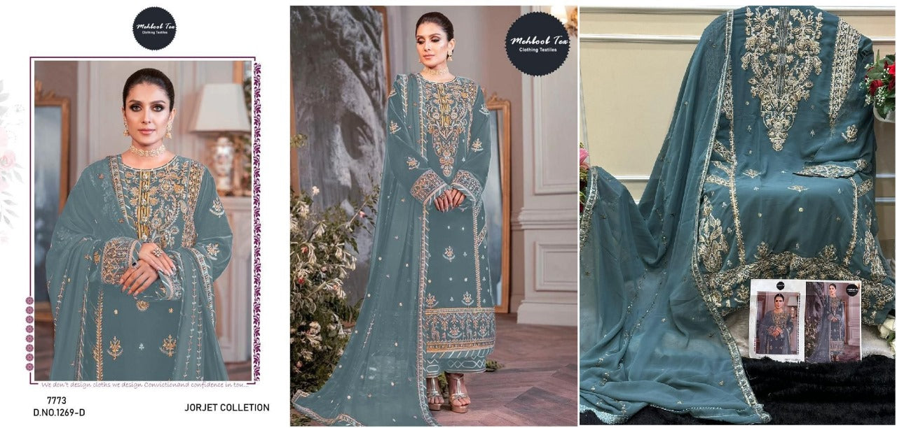 1269 Mehboob Tex Georgette Pakistani Salwar Suits