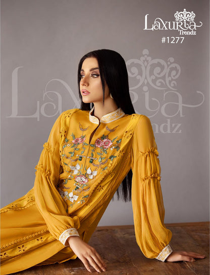 1277-New Laxuria Trendz Fox Georgette Pakistani Readymade Suits