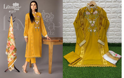 1277-New Laxuria Trendz Fox Georgette Pakistani Readymade Suits