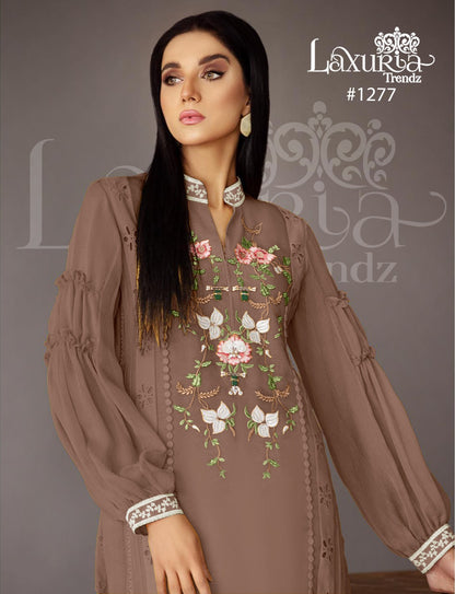 1277-New Laxuria Trendz Fox Georgette Pakistani Readymade Suits