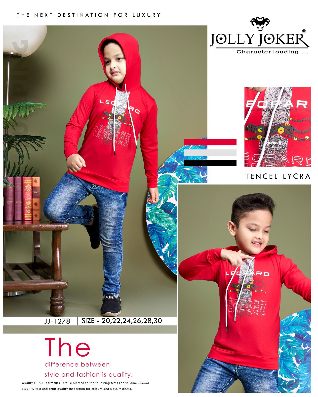 1278 Jolly Joker Tencil Lycra Boys Tshirt