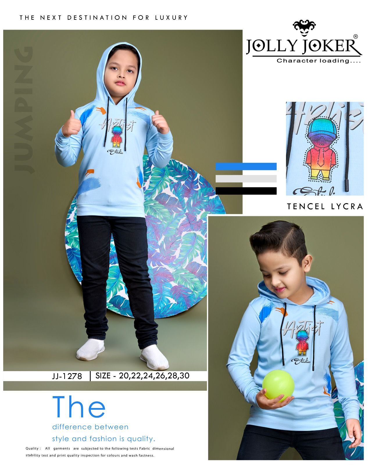 1278 Jolly Joker Tencil Lycra Boys Tshirt