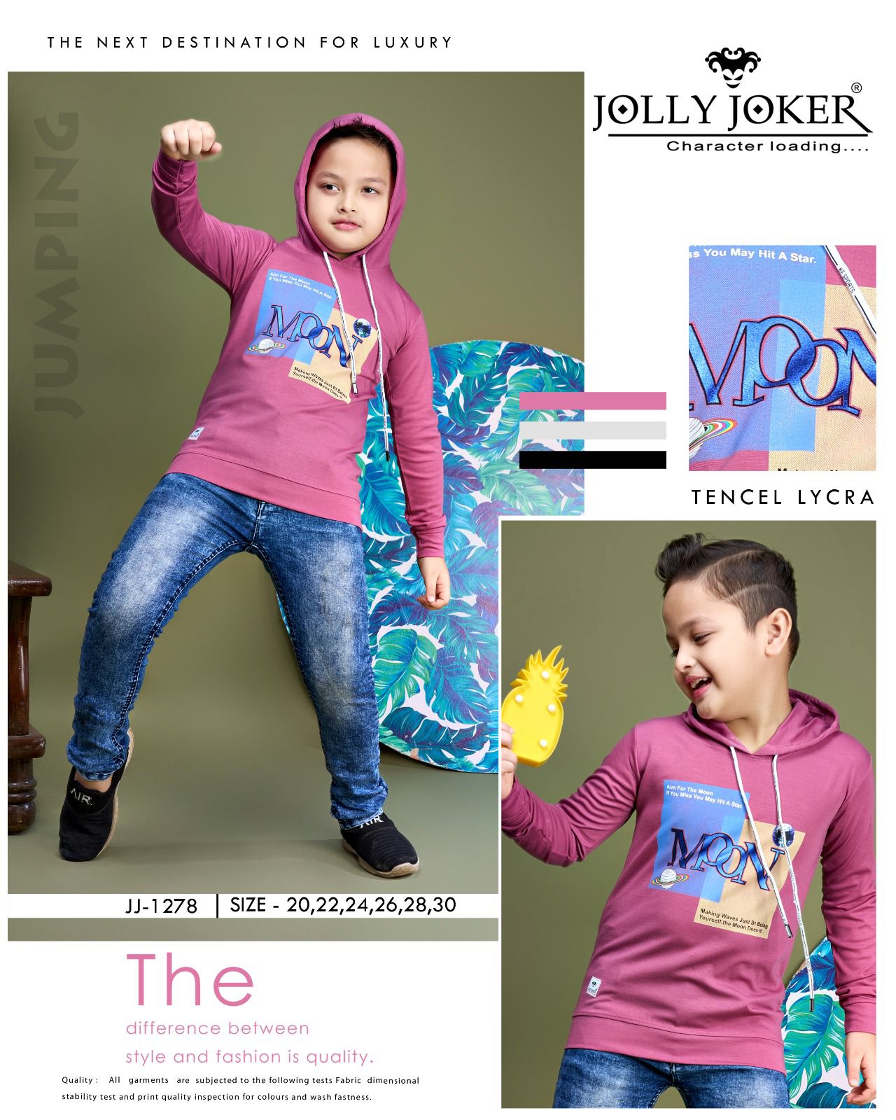 1278 Jolly Joker Tencil Lycra Boys Tshirt