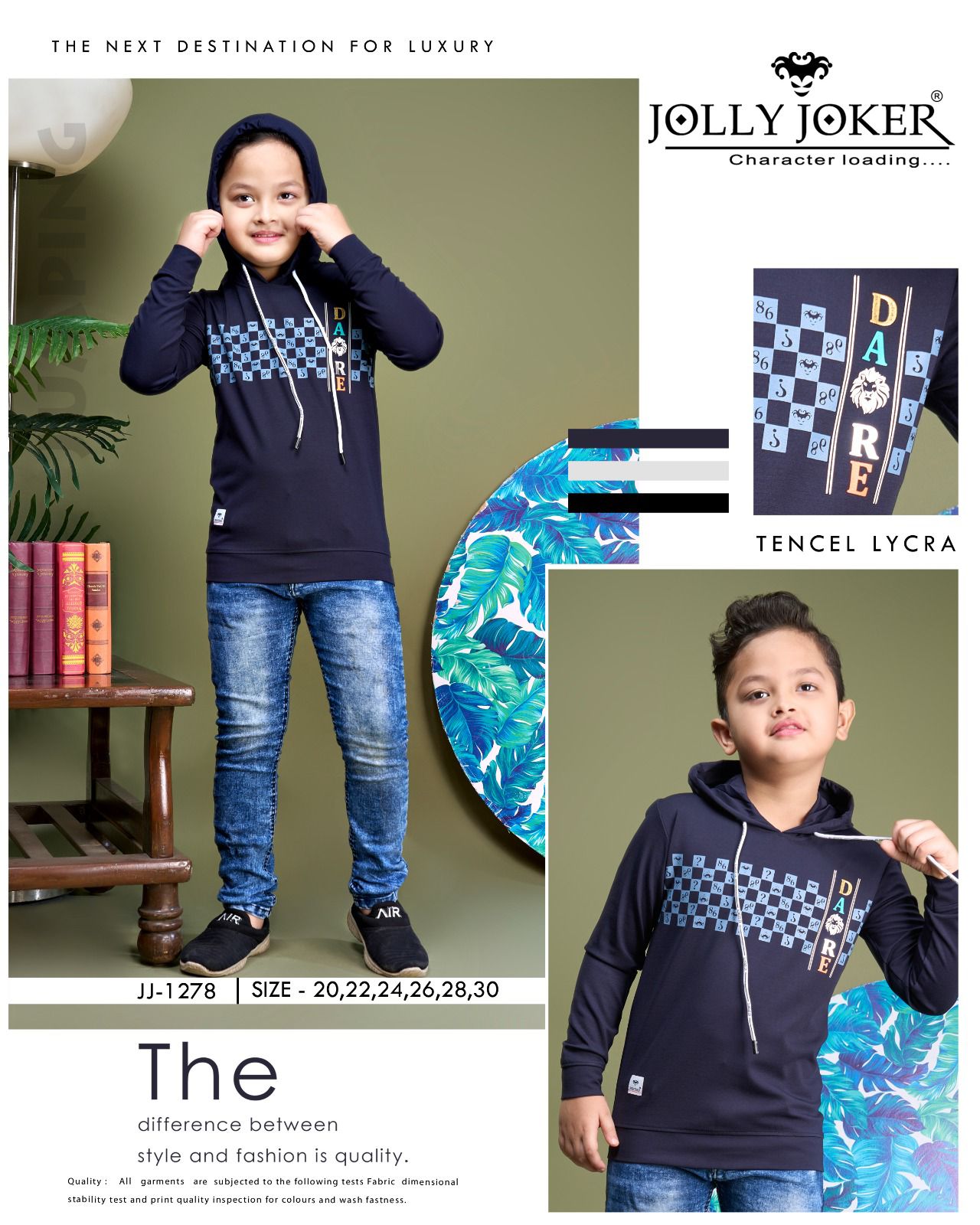 1278 Jolly Joker Tencil Lycra Boys Tshirt