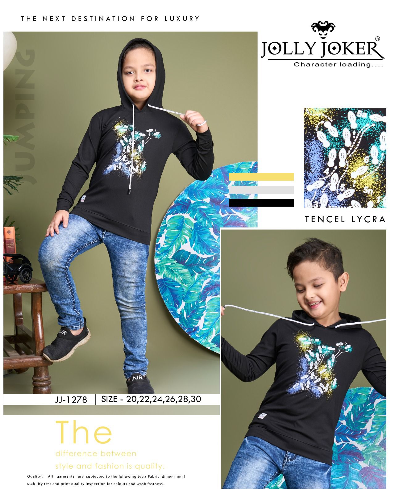 1278 Jolly Joker Tencil Lycra Boys Tshirt