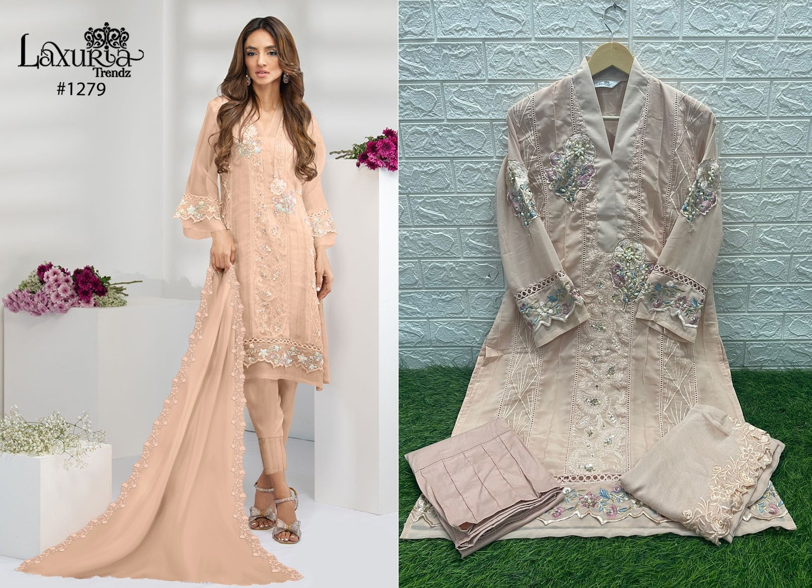 1279 Laxuria Trendz Georgette Pakistani Readymade Suits
