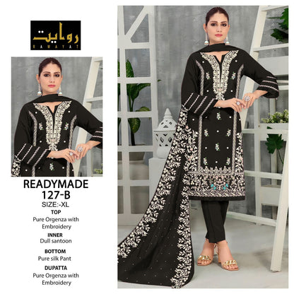 127 Rawayat Organza Pakistani Readymade Suits