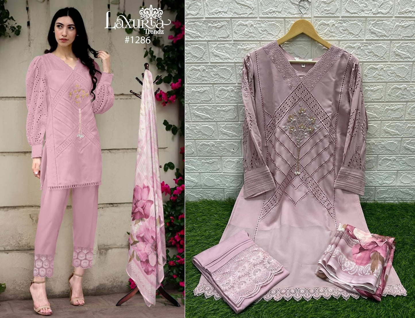 1286 Laxuria Trendz Georgette Pakistani Readymade Suits