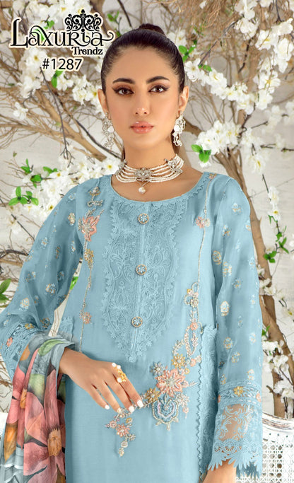 1287 Laxuria Trendz Georgette Pakistani Readymade Suits