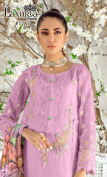1287 Laxuria Trendz Georgette Pakistani Readymade Suits