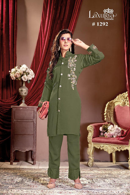 1292 Laxuria Trendz Bsy Satin Co Ord Set