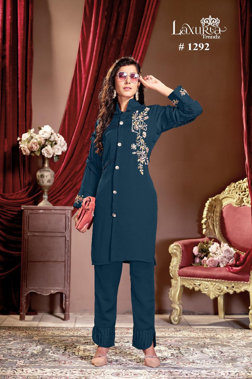 1292 Laxuria Trendz Bsy Satin Co Ord Set