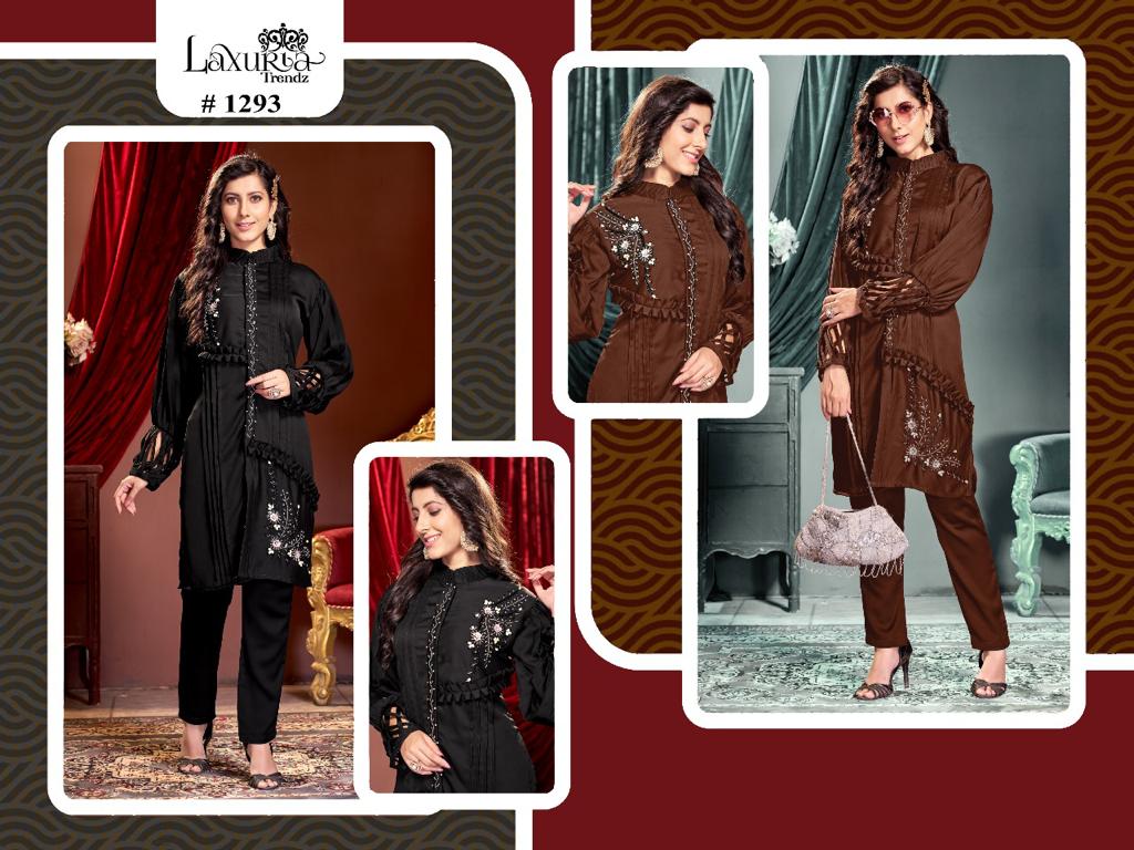 1293 Laxuria Trendz Satin Co Ord Set – Kavya Style Plus