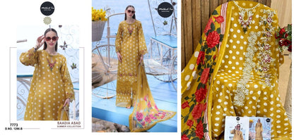 1296 Saadia Asad Summer Collection Mehboob Tex Pure Cotton Pakistani Patch Work Suits