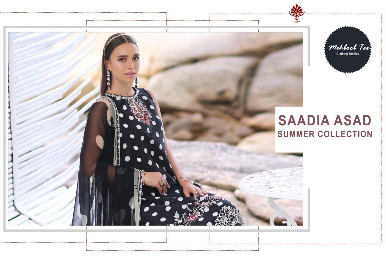 1296 Saadia Asad Summer Collection Mehboob Tex Pure Cotton Pakistani Patch Work Suits