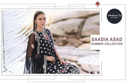 1296 Saadia Asad Summer Collection Mehboob Tex Pure Cotton Pakistani Patch Work Suits
