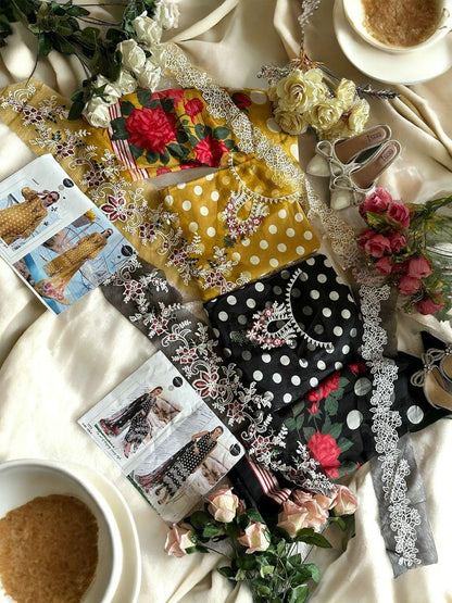 1296 Saadia Asad Summer Collection Mehboob Tex Pure Cotton Pakistani Patch Work Suits