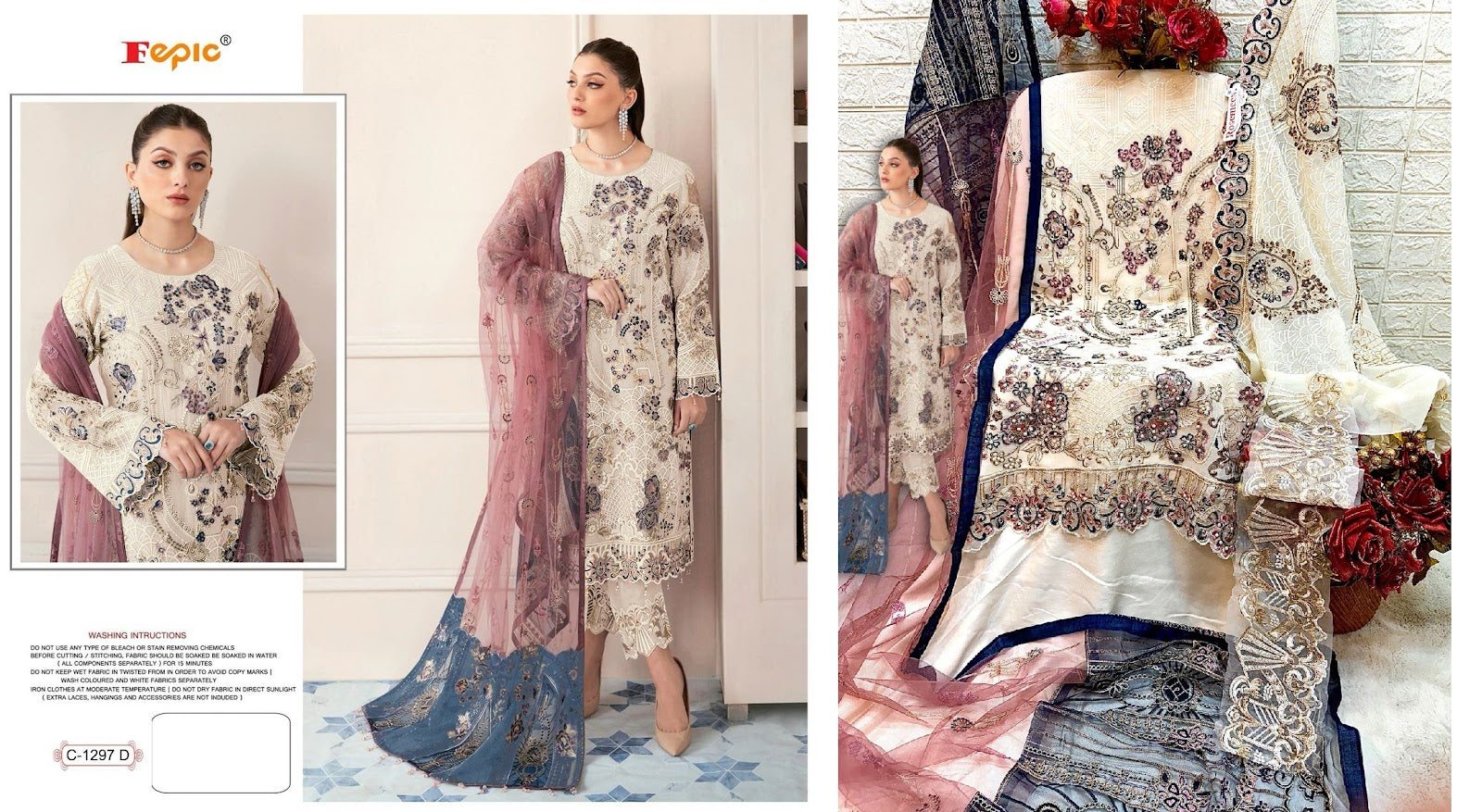 1297-Colour Fepic Georgette Pakistani Salwar Suits