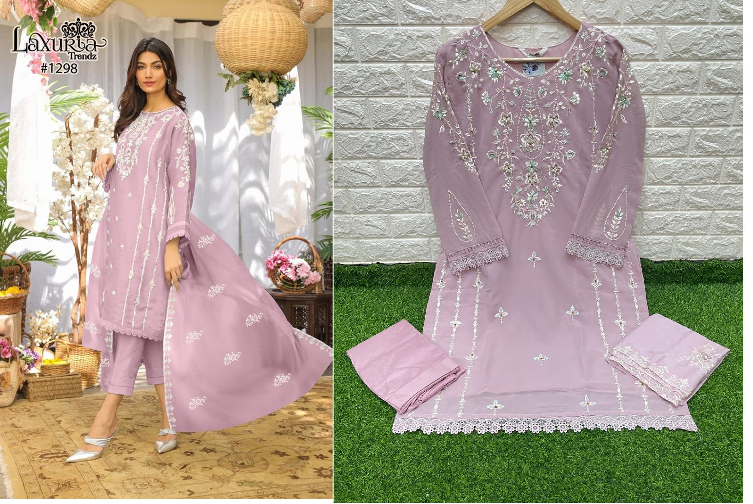 1298 Laxuria Trendz Georgette Pakistani Readymade Suits