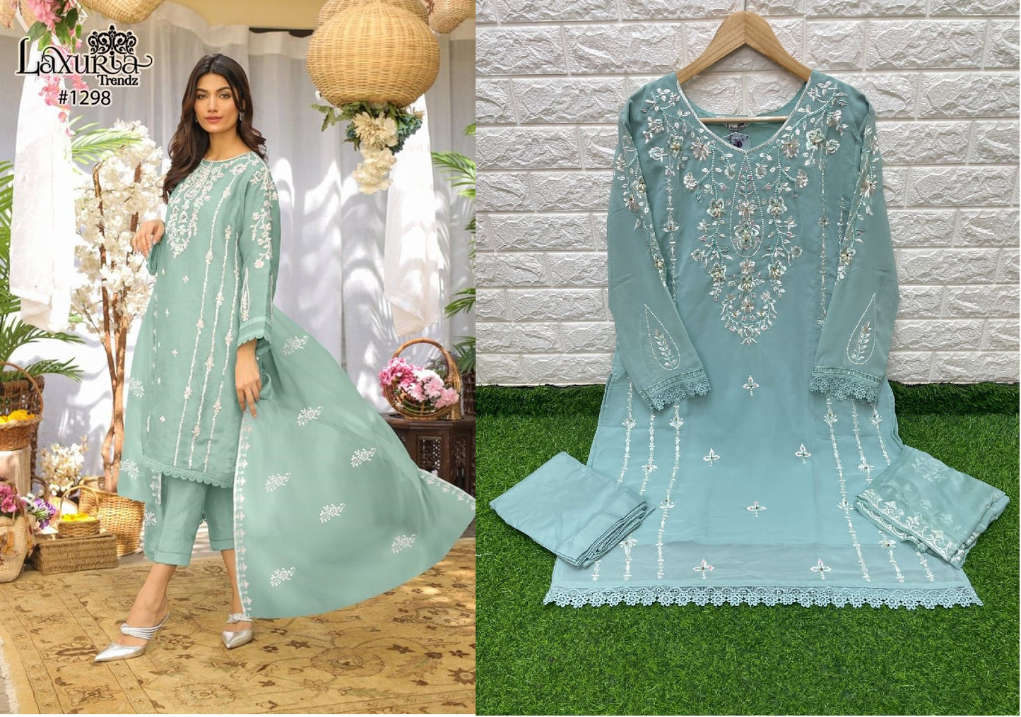 1298 Laxuria Trendz Georgette Pakistani Readymade Suits