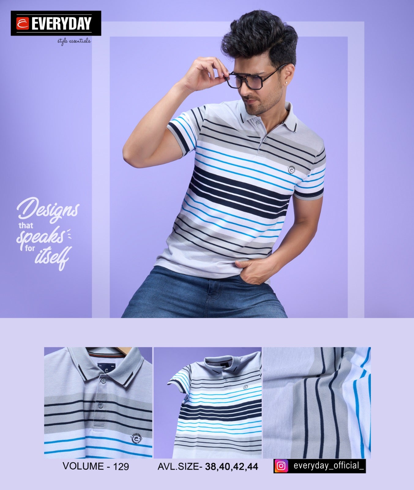 129 Everyday Stripes Matty Mens Tshirts