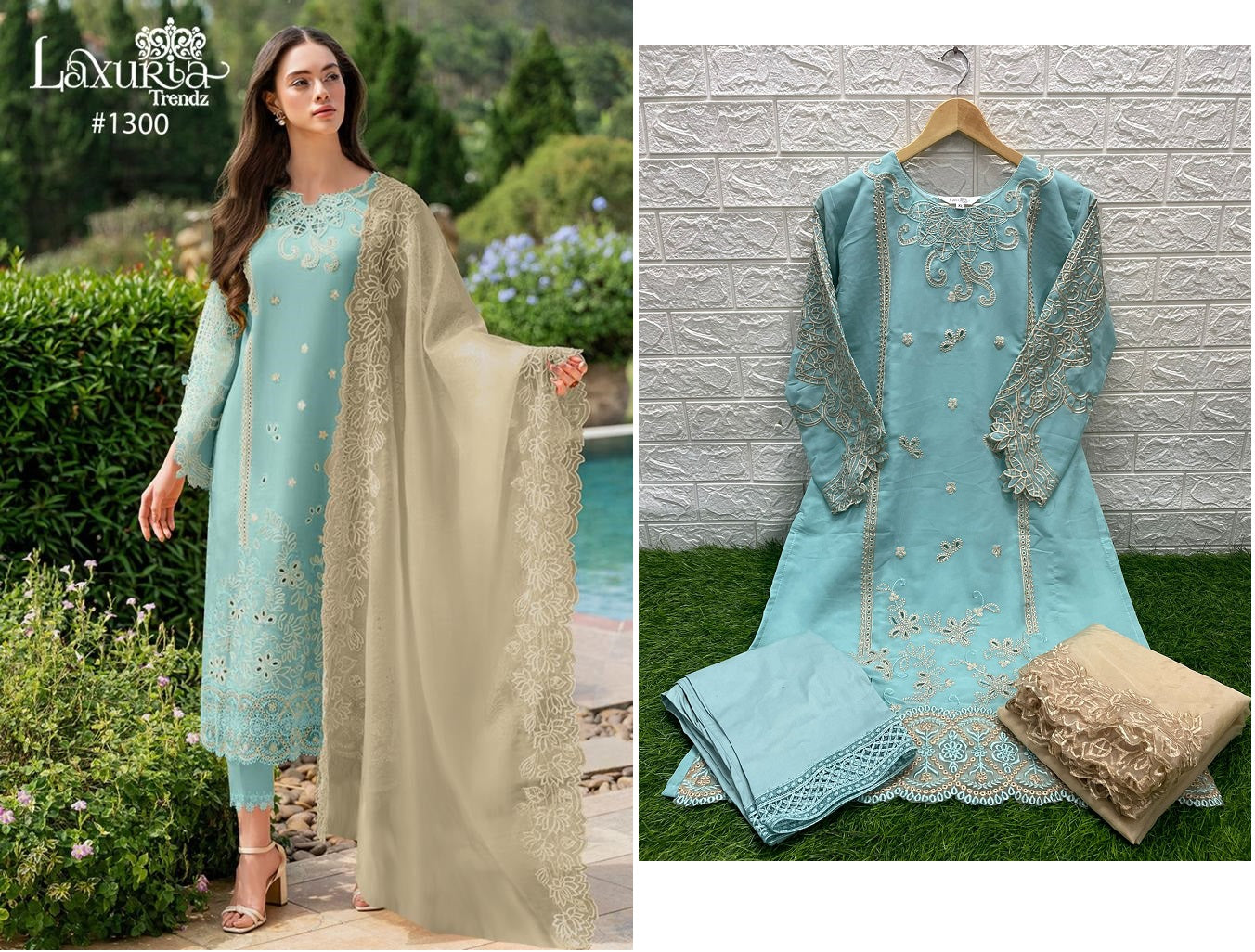 1300 Laxuria Trendz Georgette Pakistani Readymade Suits