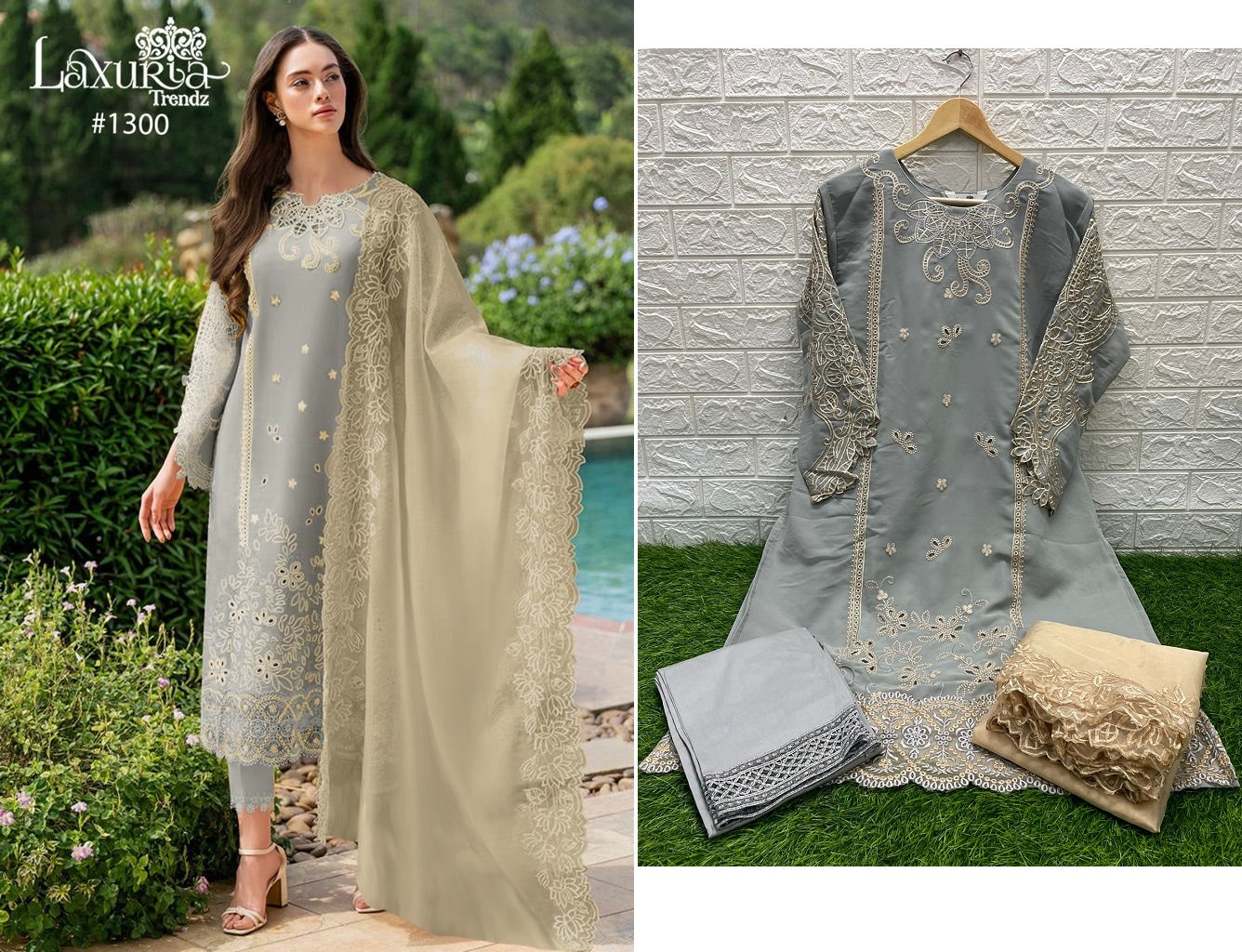 1300 Laxuria Trendz Georgette Pakistani Readymade Suits