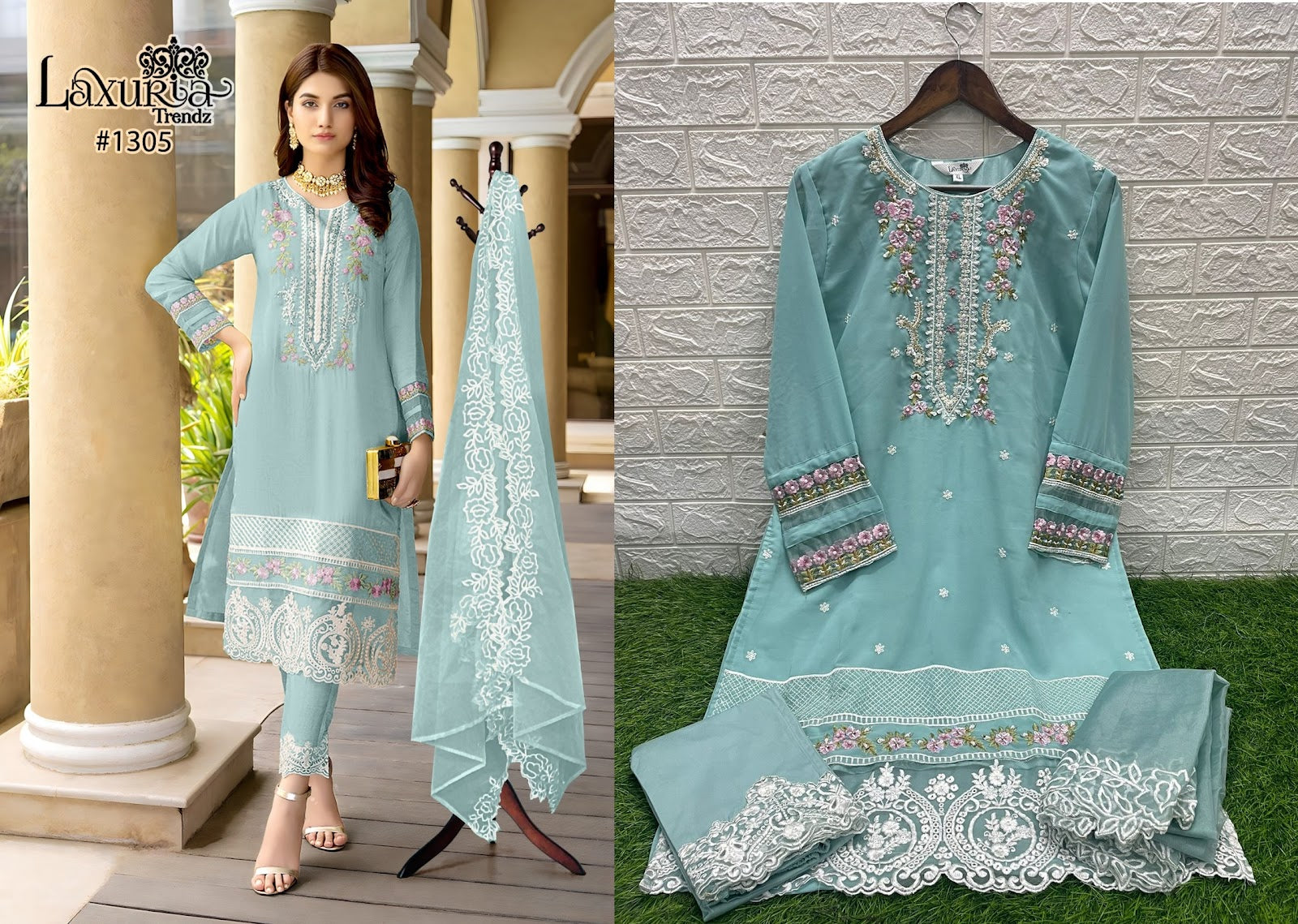 1305 Laxuria Trendz Georgette Pakistani Readymade Suits
