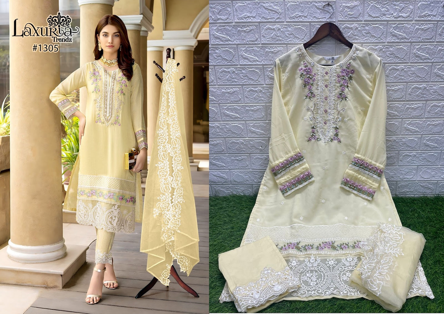 1305 Laxuria Trendz Georgette Pakistani Readymade Suits
