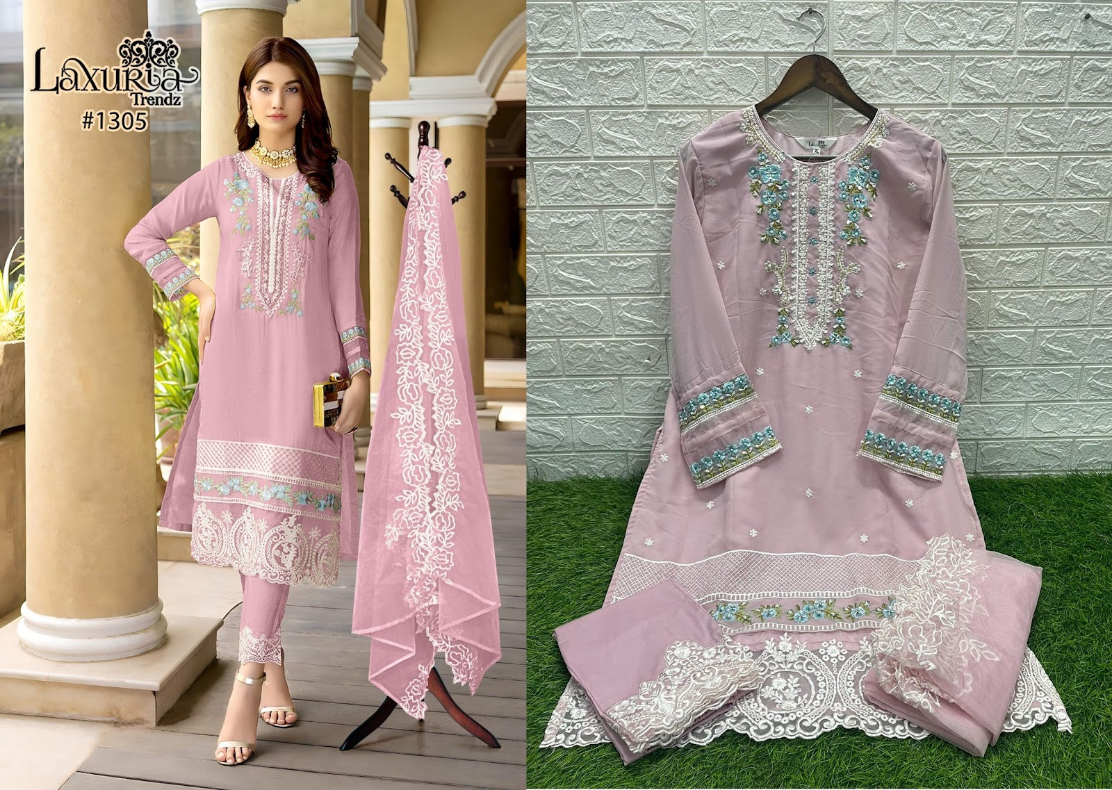 1305 Laxuria Trendz Georgette Pakistani Readymade Suits