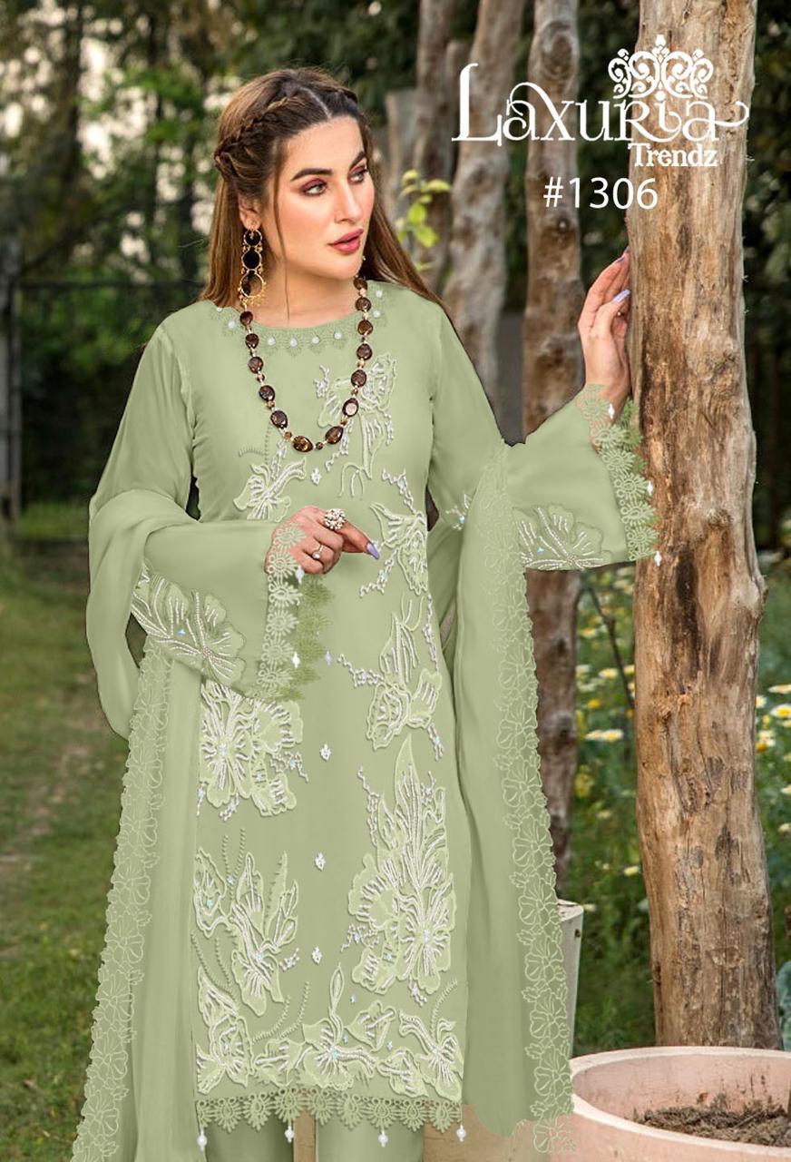1306 Laxuria Trendz Fox Georgette Pakistani Readymade Suits