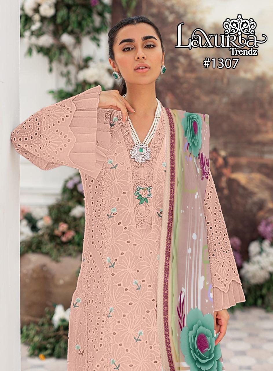 1307 Laxuria Trendz Fox Georgette Pakistani Readymade Suits
