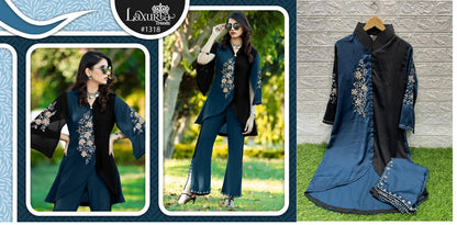 1318 Laxuria Trendz Bsy Satin Co Ord Set