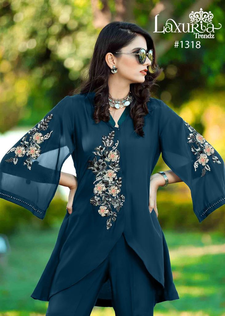 1318 Laxuria Trendz Bsy Satin Co Ord Set