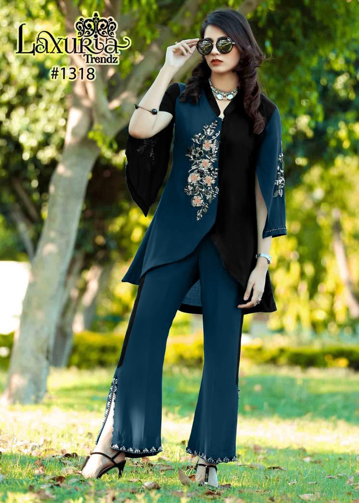 1318 Laxuria Trendz Bsy Satin Co Ord Set