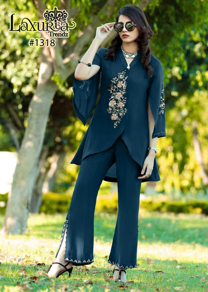 1318 Laxuria Trendz Bsy Satin Co Ord Set