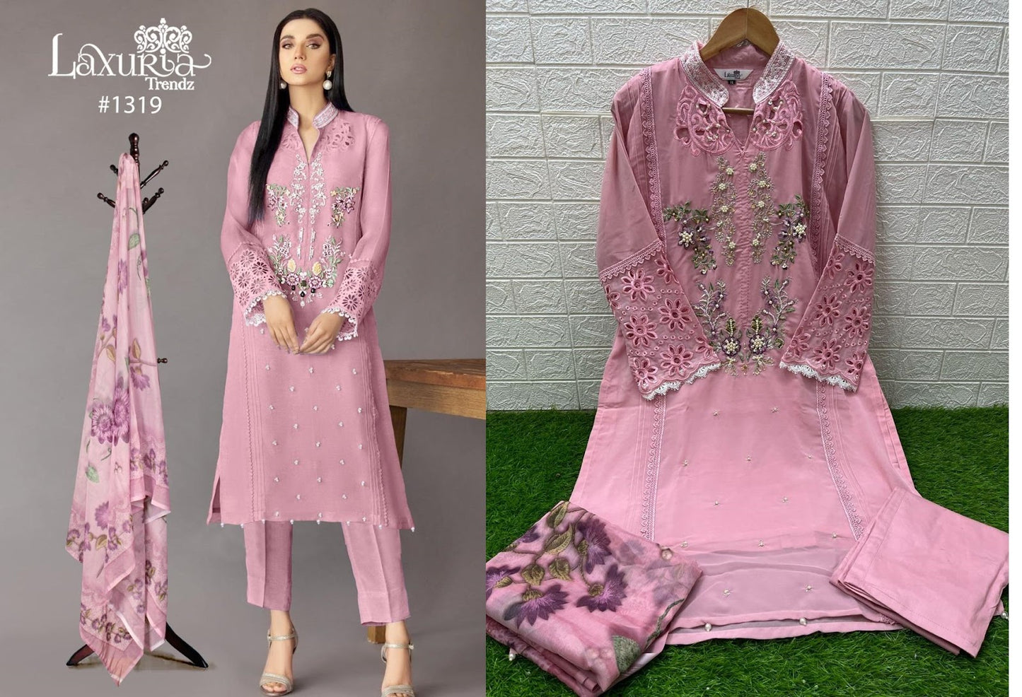 1319 Laxuria Trendz Fox Georgette Pakistani Readymade Suits